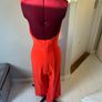 River Island Orange halter neck backless jumpsuit with belt Image 4