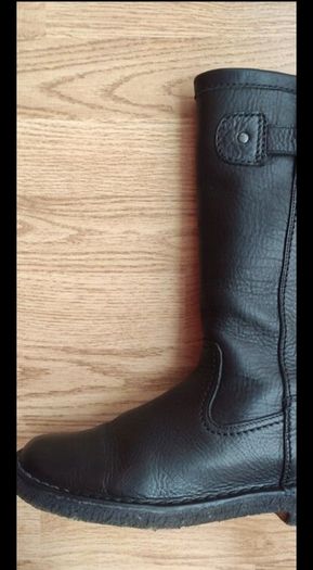 Clarks Originals Black Pebbled Leather Tall Knee High Boots  UK 6 / EU 39