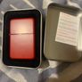 Brand new, Red zippo style lighter in metal casing Image 2
