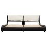 Bed Frame Black and White Faux Leather 150x200 cm Image 4