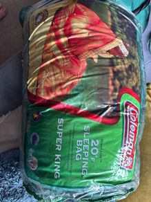 Green sleeping bag