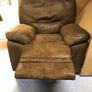 Brown Leather One-Seater Sofa Image 8