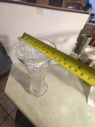 Lovely Bohemian Crystal Vase.