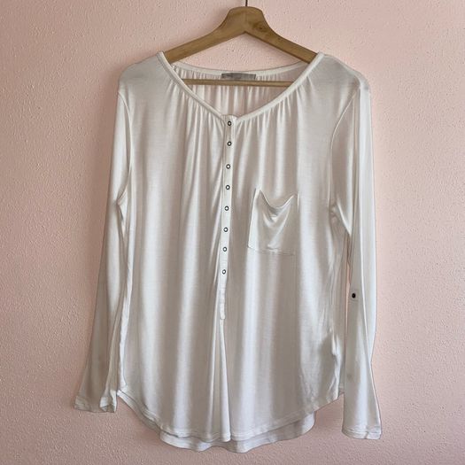 Gap White 3/4 Sleeve Top Size S BRAND NEW