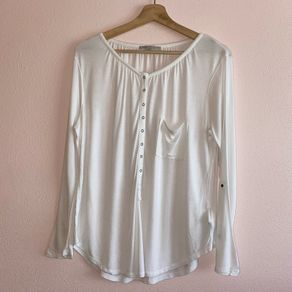 Gap White 3/4 Sleeve Top Size S BRAND NEW