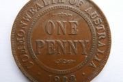1922 King George V Australia One Penny Coin