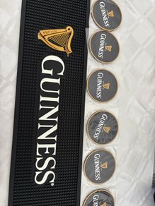Guinness bar runner and coaster set