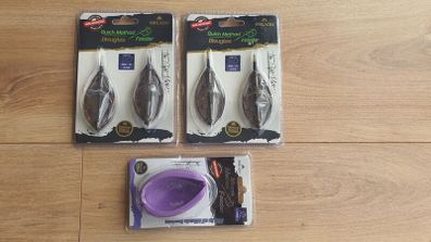 NEW - Size XL - Set of (4x60g) "Douglas" Mikado Method Feeder Q.M.F. System + Mould - Carp Tench Bream Feeder Method Pellet Dumbells Hybrid Roach