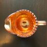 Vintage Depression Orange Fluted bowl and Jug Image 8