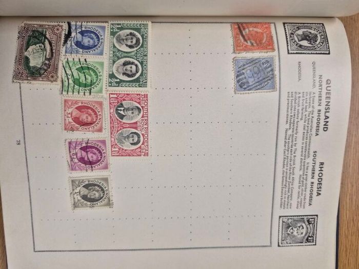 stamp album with stamps of the world