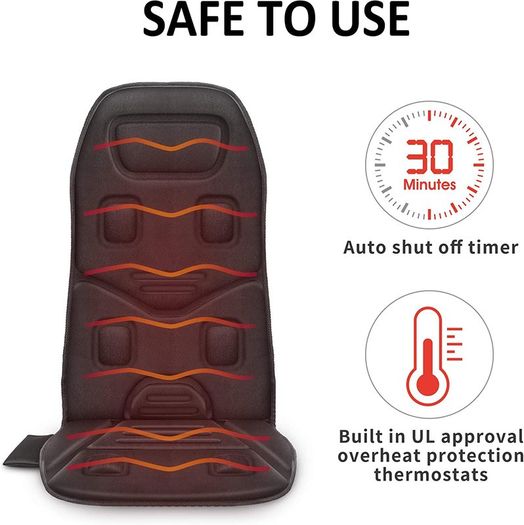 Back Massager for Pain- Massage Chair with 10 Vibration Motors,Chair Massager, Massage Chair Pad for Back, Gifts for Women,Men,Dad,Mom, Him