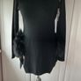 jumper black long statement jumper with fur sides detail and side slits cc fashion l/xlarge Image 6