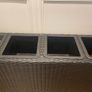 4 Pot Black Wicker Planter Box - Cadiz Image 5