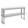 Stainless Steel Kitchen Work Table with 2-Tier Image 10
