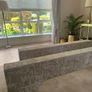 Pelmets 2xGrey crushed velour covered wooden over window pelmets. PERFECT Image 3