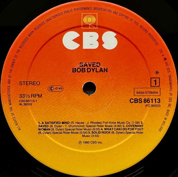 Bob Dylan  Saved