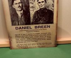 Dan Breen reward poster tin metal sign