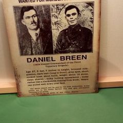 Dan Breen reward poster tin metal sign