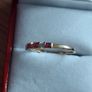 9 carat gold Ruby eternity ring with 7 stones Diamond Image 6