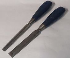 A 1/2" and a 3/4" Bevel Edge chisels