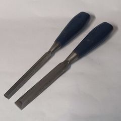A 1/2" and a 3/4" Bevel Edge chisels