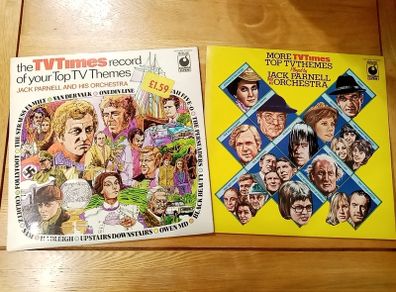 TV TIMES RECORD OF TOP TV THEMES. 1974, 75 Albums. Vinyl LP Record Compilation. 2 LPs. Jack Parnell and his Orchestra.
