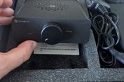 Fosi Audio V3, 48V5A Power Supply, 300W Class D Stereo Power Amplifier, TPA3255 Chip HiFi Audio Amplifier for Home Theater and Bookshelf Speakers, Compact Design with Advanced Heat Dissipation
