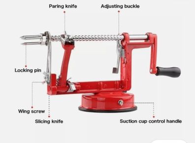 3-in-1 Kitchen Tool Apple Fruit Corer Slicer Peeler Slinky Machine Potato Cutter