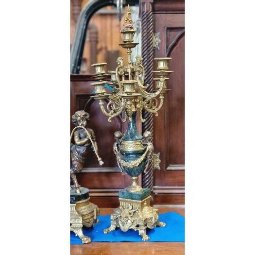 Three Piece Clock & Candelabra Set KAS1370
