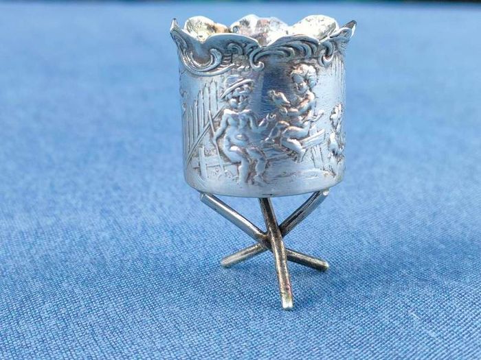Miniature 19th century 800 silver chalice