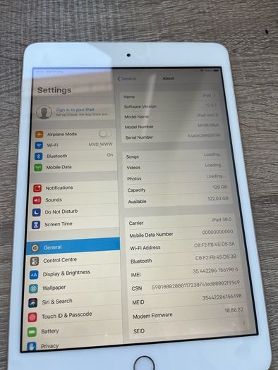 Ipad mini 3 128gb -4G