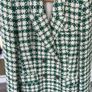 Chanel Style Zara Jacket. Ladies Size Medium Green & Cream Check. Excellent Condition Image 6
