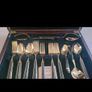 24K Gold Plated 44 pieces DELPHI Cutlery Flatware Set Canteen Made in Japan Image 4