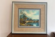 Landscape Painting in a Textured Frame