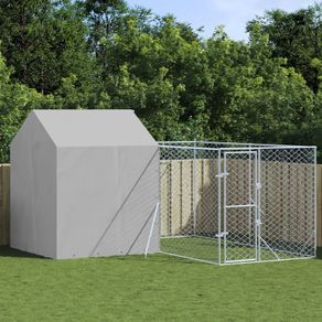 Outdoor Dog Kennel with Roof