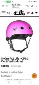S1 pink helmet