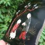Antique Chinese Carved Picture with Hand Inlay Mother of Pearl 5" x 5" Image 5