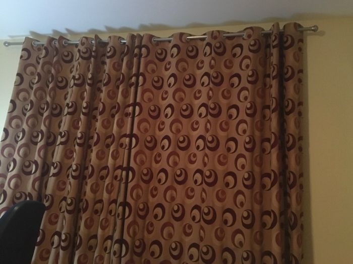 heavy lined eyelet curtains (90 x 90)