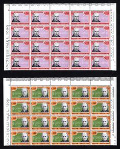 1972 Vatican City The 100th Anniversary of Don Luigi Orione and Lorenzo Perosis Commemorative Stamps Block of 20 Mint Never Hinged (MNH)