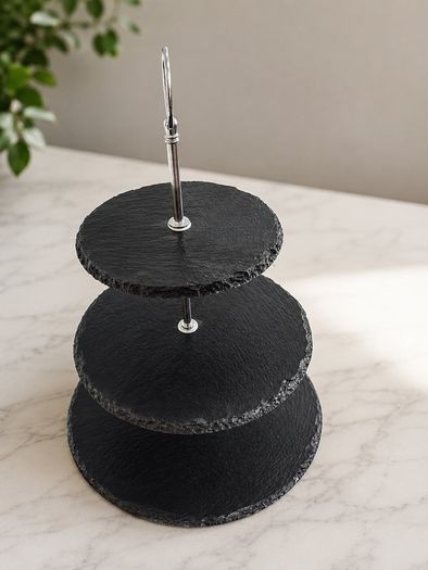 New 3-tier slate cake stand