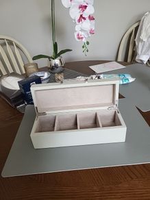 wooden box 4 compartments