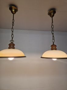 Pair of vintage French ceiling lights