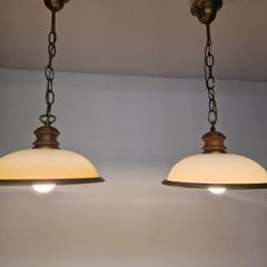 Pair of vintage French ceiling lights