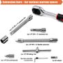 Socket Set Kit 46 Piece Socket Wrench Set 1/4 Inch Drive Ratchet Set Chrome Vanadium Tools Set Cr-V Mechanic for Car, DIY and Repair (FREE POSTAGE) Image 6