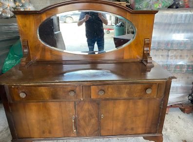 Antique mirrored dresser
