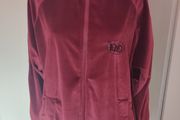 Petrolio velvet burgundy zipped jumper size UK22 EU50 Postage included