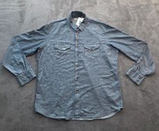 Canali Pearl Snap Button Silk Shirt Mens Extra Large XL
