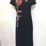 Zara Embroidered black midi dress Image 7