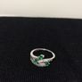 18ct white gold diamond and emerald dress ring Image 5