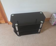 Black Glass Tv Stand